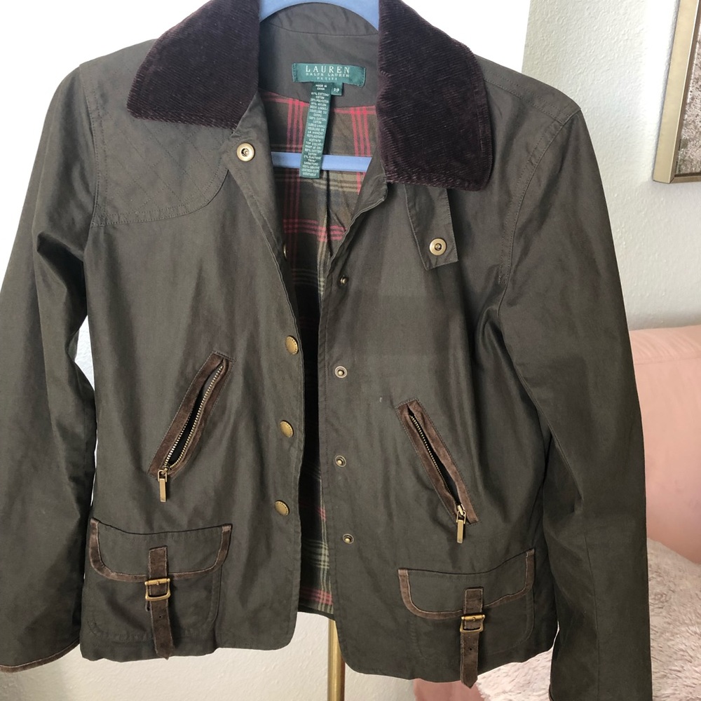 Gorgeous Ralph Lauren utility coat with leather